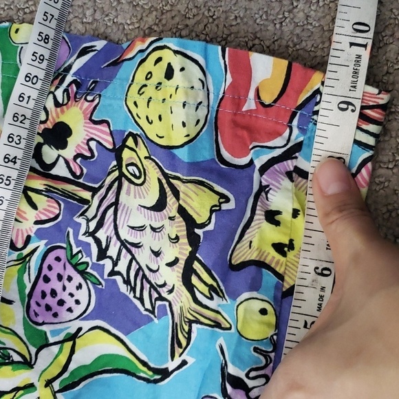 Vintage Esprit Antigua high rise tropical cotton shorts medium - Picture 9 of 11